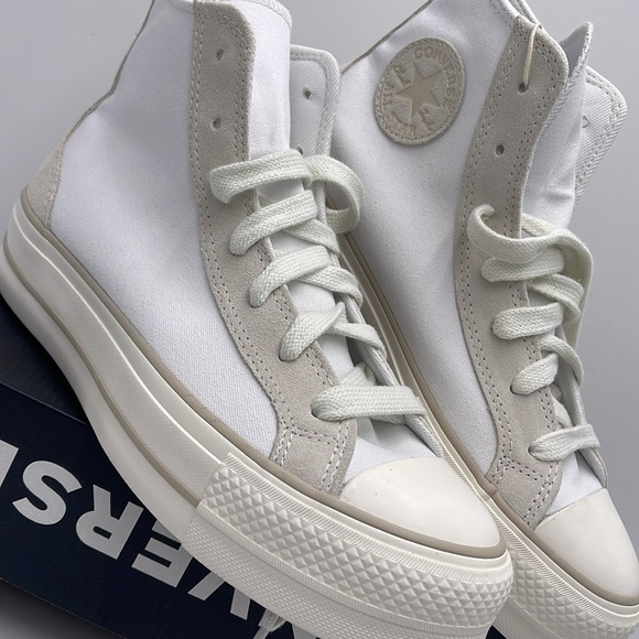 Converse WMNS CTAS LIFT HI
WHITE/VAPOROUS GRAY/LIGHT GOLD A09774C Platforms Snkr - Picture 7 of 16